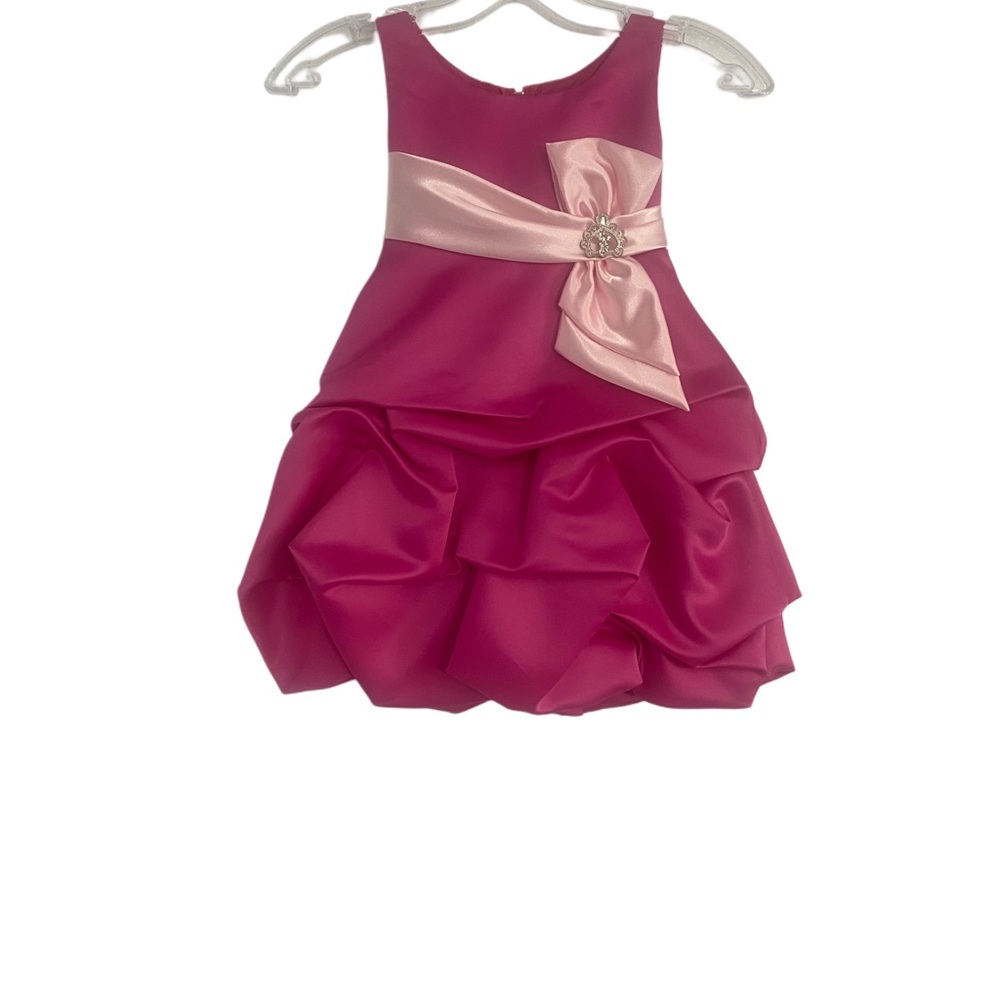 Pink Ruffled Tiered Sleeveless Fit and Flare Dress